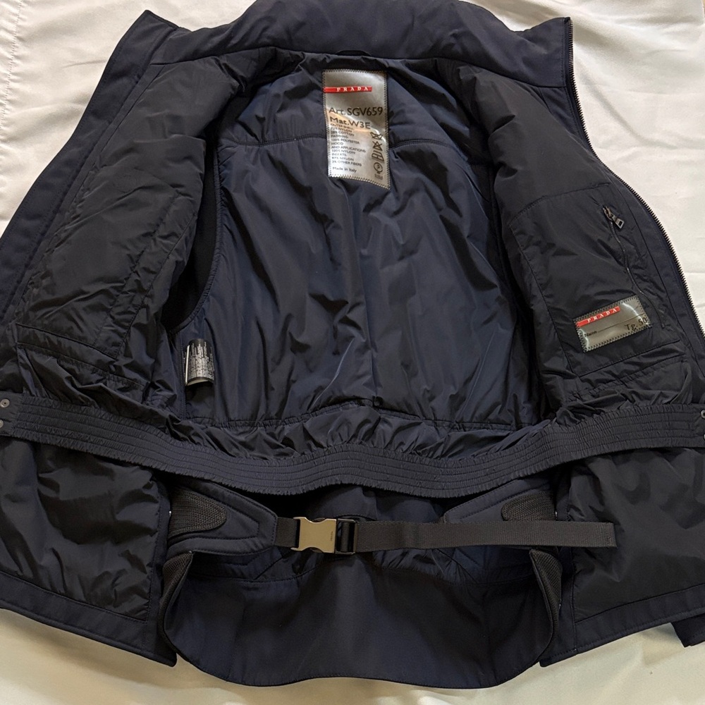 Prada Ski Jacket Charcoal Zip-Up Jacket Size 50 - Picture 5 of 16
